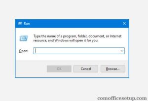 Firstly, press the Windows key and R key from your keyword